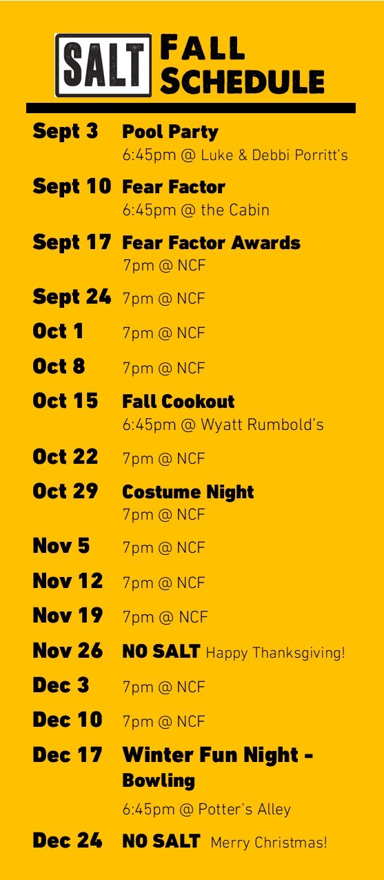 Schedule Fall 2025